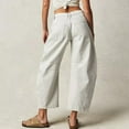 thumbnail image 4 of Women'S Trendy Low Waisted Wide Leg Jeans - Vintage, Mid Rise, Baggy White M, 4 of 9