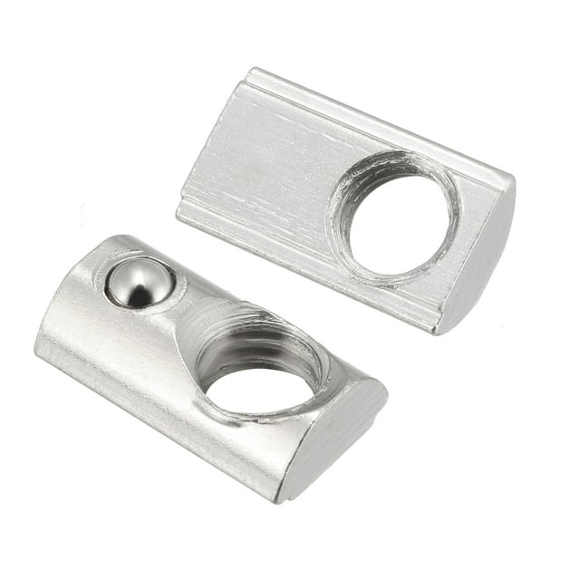 Unique Bargains Roll-In Spring M6 T Nut, Roll Ball Elastic Nuts for 2020 Series Aluminum Extrusion Profile, 12 Pcs
