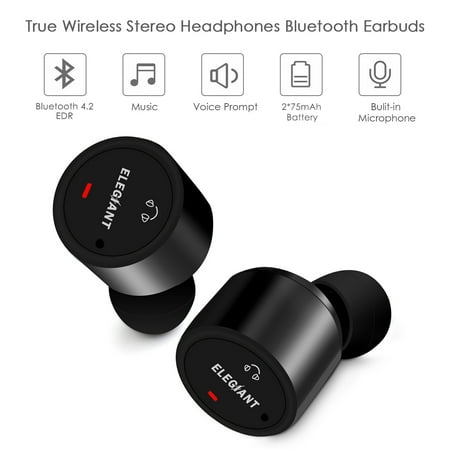 ELEGIANT True Wireless bluetooth In-ear Stereo Earbuds,Sweatproof, Long Lasting and Noise samsung s7 Reduction Earphone Headset ,Built-in Mic for iPhone Samsung