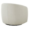 thumbnail image 3 of CHITA Swivel Accent Chairs, Modern Upholstered Fabric Arm Chair for Living Room Bedroom, Cream, 3 of 14