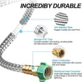 thumbnail image 2 of Garden Hose 20/50/75/100FT Stainless Steel Metal Water Hose with Brass Nozzle, Heavy Duty Lightweight Metal Hose for Yard, Outdoor Lawns, 2 of 11