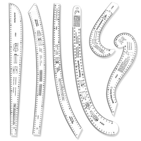 6pcs sewing clothes french curve rulers hip curve ruler for tailor pattern template making fashion design dress curve rulers 0 16 inch thickness not transparent walmart canada
