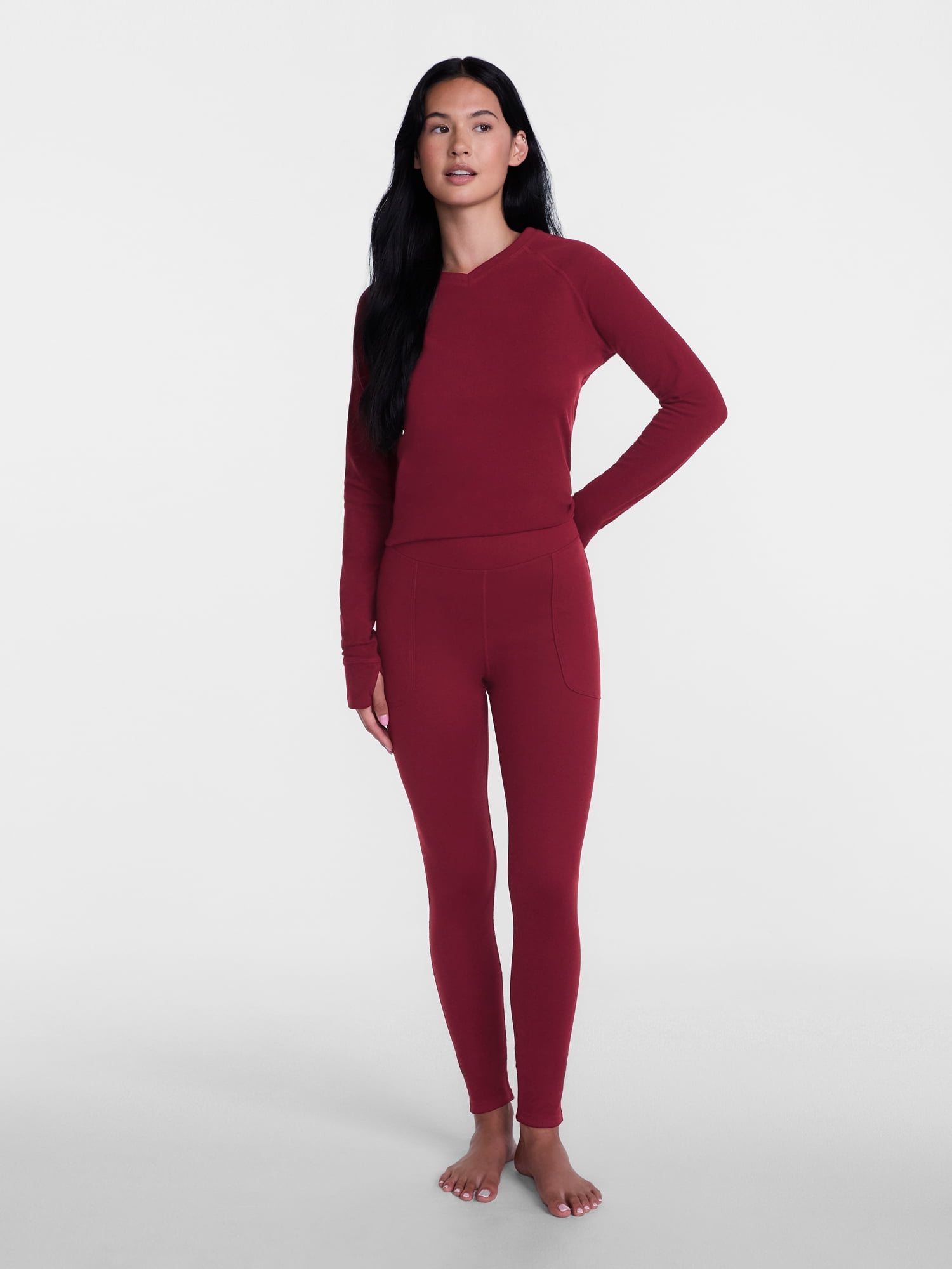 ClimateRight by Cuddl Duds Women’s Warmest Therma Suede High Rise Thermal Base Layer Legging, Sizes XS to 4X