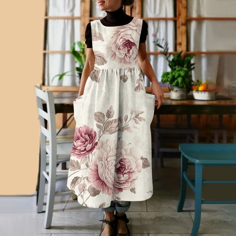 versatile midi dresses Nuoqisi Women's Fashion Print Side Tie Multi-Way Round Neck Pocket Tank  Dress - Versatile Midi Dress for Everyday Style and Travel, Pants for Women
