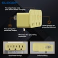 thumbnail image 6 of 2 to 3 Prong Grounded Triple Outlet Extender, 2-Prong to 3-Prong Adapter Converters for Wall Outlets, Portable Polarized Wall Plug Splitter with 3 AC Outlets, ETL Listed, 3 Packs, Ivory, 6 of 9