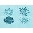 thumbnail image 1 of Ahgly Company Machine Washable Indoor Rectangle Transitional Electric Blue Area Rugs, 8' x 10', 1 of 7
