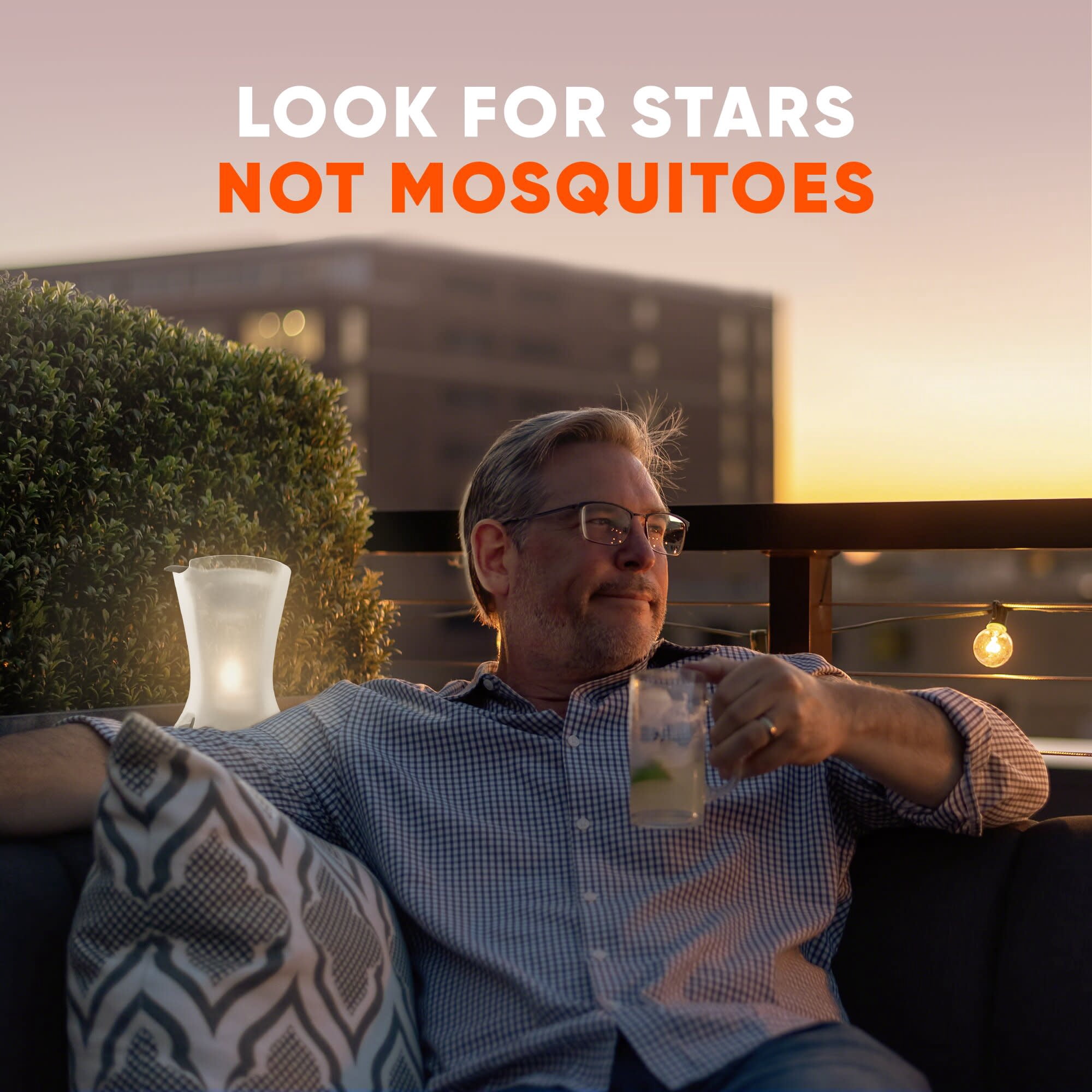 OFF! Mosquito Repellent Lamp & Caddy, Backyard Bug Deterrent Impa Counting 100 Square Feet