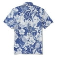 thumbnail image 3 of YIUME Hawaiian Shirt for Men Cotton Button-up Short Sleeve Pineapple and Hibiscus Blossom Tropical Shirts, 3 of 10