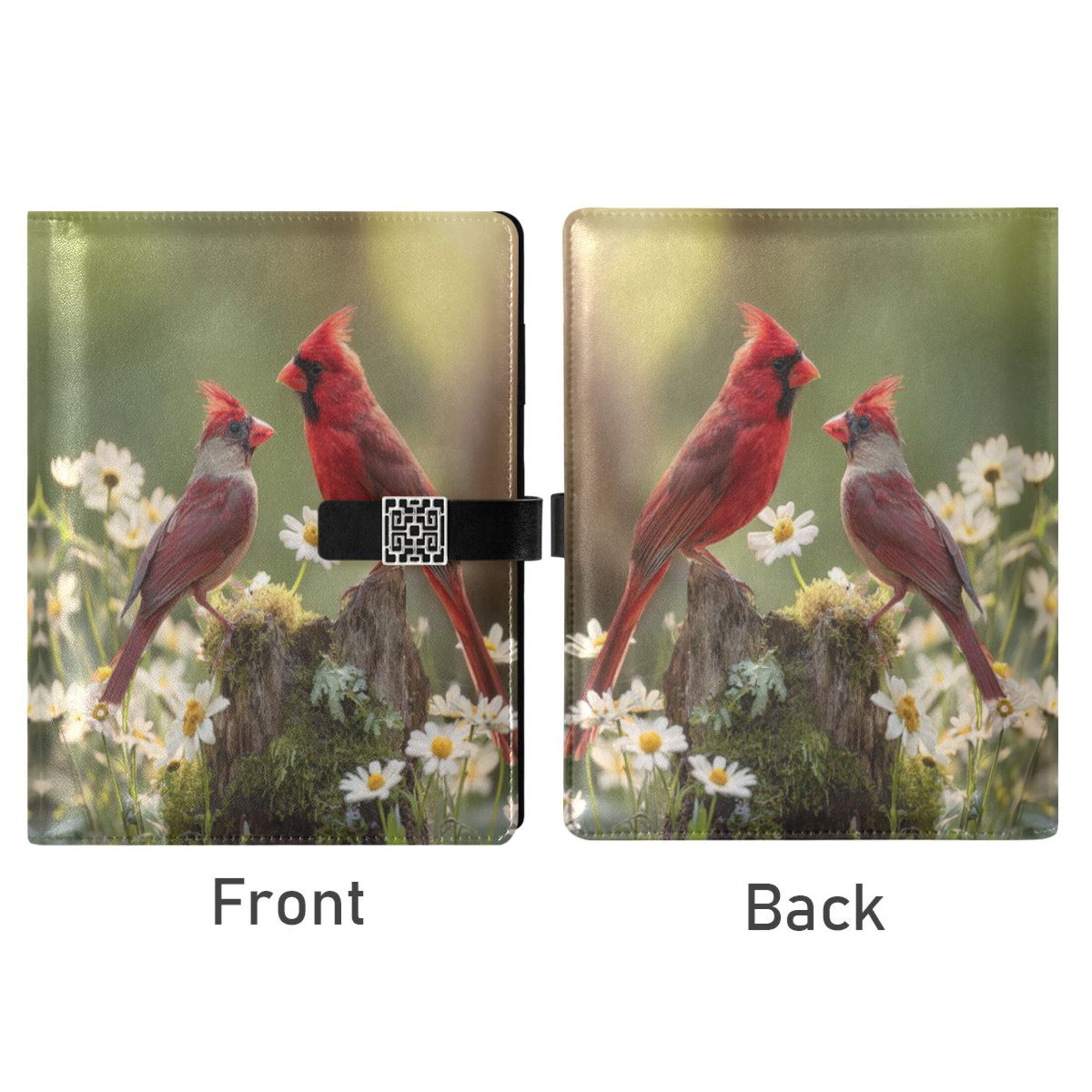 Leather Planner Leather Notebook Notebook Journal Binder Design Pen Pocket Design Convenient for Storage Two Red Birds