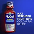 Vicks NyQuil Severe Cold and Flu Medicine, Liquid OvertheCounter Medicine, Berry, 12 Oz