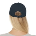 thumbnail image 6 of Effete Feline Claw Marks Scratch Ball Cap Hat w/ Leather Patch (Round), 6 of 7