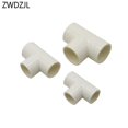 10pcs DN15 DN20 DN25 PVC Pipe Connectors Tee 1/2" 3/4" 1" Water