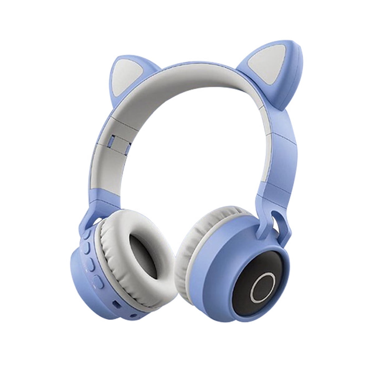 SHILEYI Kids Headphones Wireless Bluetooth Headset with HiFi Stereo Cat Ear with LED Blue - Walmart.com