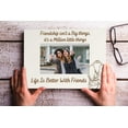 thumbnail image 2 of Darling Souvenir Wooden Engraved Best Friend Keepsake Frame with Acrylic Glass - Friendship White Photo Holder , 4x6 Inches Horizontal Gift for BFF, Sister, or Long Distance Bestie, 2 of 8