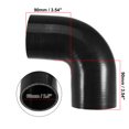thumbnail image 3 of Manguera de silicona Unique Bargains Codo de 90 grados ID 63mm 2.5 color negro para tubería de entrada de Intercooler con 2 abrazaderas, 3 of 6