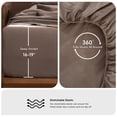 thumbnail image 4 of MooMee 100% Washed Cotton Sheet Set King Linen Like Textured Breathable Durable Soft Comfy 4pcs (Brown), 4 of 6