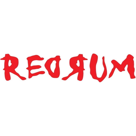 Vinyl Wall Art Decal - Redrum - 6" x 30" - Trendy Scary Halloween Season The Shining Quote Sticker for Living Room Entryway Door Office Coffee Shop Store Windows Spooky Decor