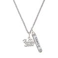 thumbnail image 1 of Delight Jewelry Silvertone All Star - Volleyball Silvertone Family Bar Charm Necklace, 23", 1 of 4