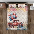 thumbnail image 4 of Vintage Patriotic Devon Rex 4th of July Independence Memorial Day Quilt Bedding Set Cat Lover Kitten Owner Gifts 1 Blanket Bed Cover 2 Pillowcases - 01006, 4 of 5