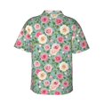 thumbnail image 3 of Goofa Rose Flowers Hawaiian Shirt for Men, Unisex Summer Beach Casual Short Sleeve Button Down Shirts,Aloha Tropical Floral print shirt-Large, 3 of 9