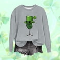 thumbnail image 1 of TaTaai Womens St Patricks Day Sweatshirt Long Sleeve Crewneck Casual Loose Fit Pullover Top Celtic Knot Print Holiday Wear Gift, 1 of 5