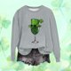 thumbnail image 2 of Camiseta de Cuello Redondo de la Blusa de la Impresión Suelta Casual para el Uso de Vacaciones, Camisetas de Navidad de Manga Larga de la Mujer con Detalles Festivos, 2 of 5