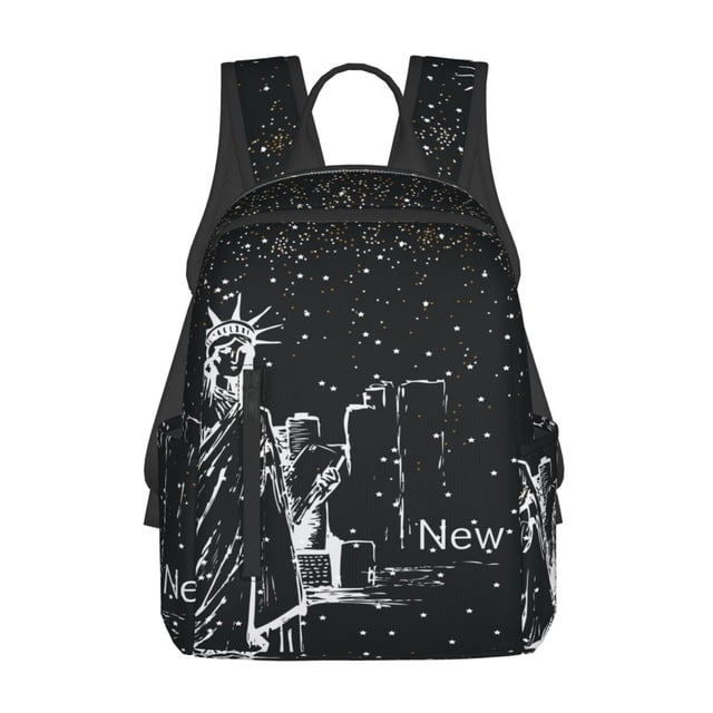 Disketp New York City1 Mochila Ligera e Impermeable, Mochila de Día Resistente para Viajes, Senderismo y Uso Diario para Hombre y Mujer
