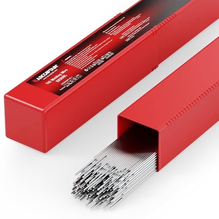 ARCCAPTAIN ER308L Stainless Steel TIG Welding Rod – 1/16" x 16" Filler Rod, 5LB Pack for Thin Plate, Petrochemical, Food Processing & Medical Equipment