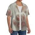 thumbnail image 2 of Rateoe Raindrop Kitten Paw Pattern Men's Short Sleeve Classic Shirt, Casual Short-Sleeved Shirt, Lightweight Summer Shirt, Cuban Collar Shirt,Button-Front Shirt-3X-Large, 2 of 5