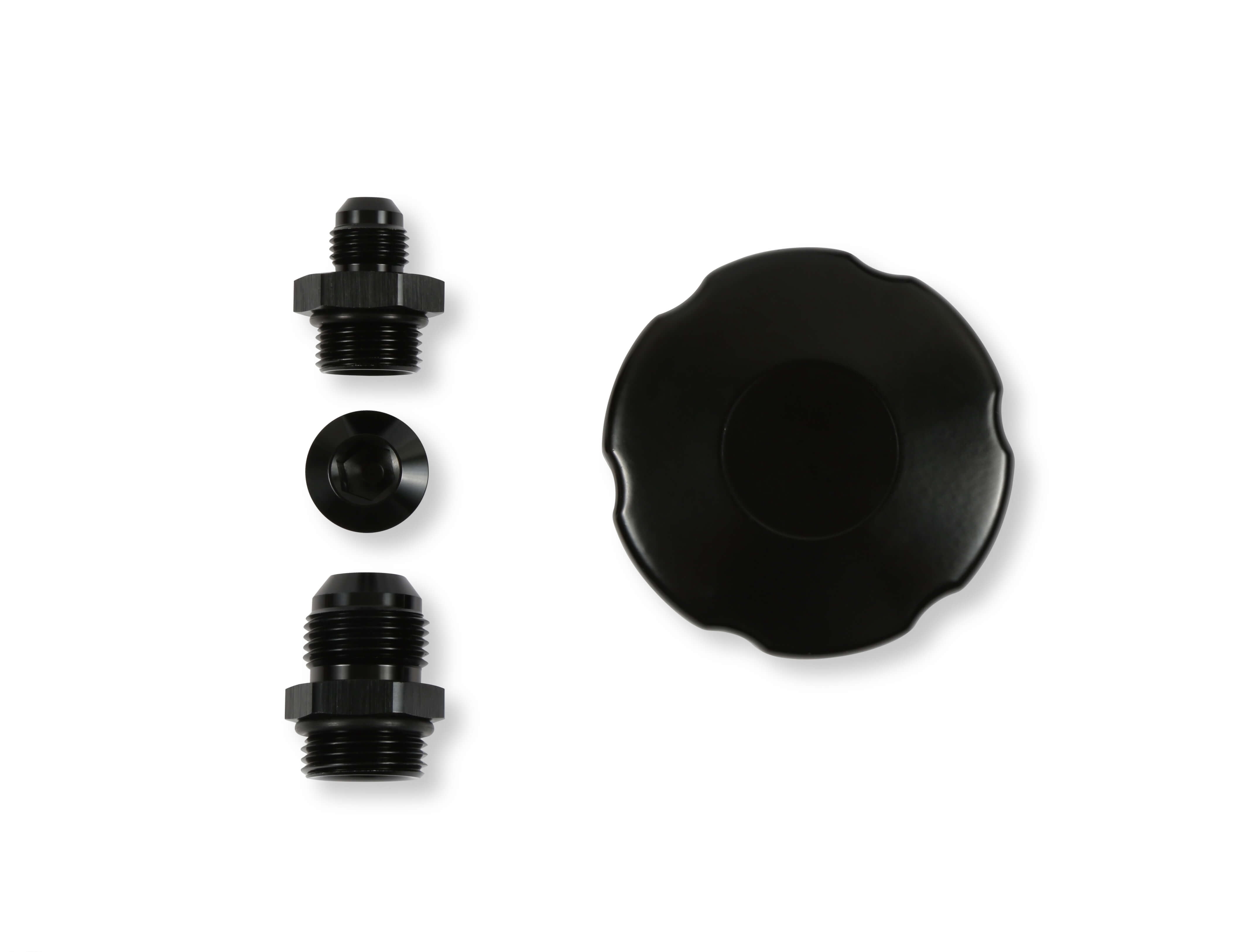 Holley 198-212 Power Steering Remote Reservoir Black Aluminum