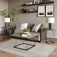 thumbnail image 2 of Castle Place Minimalist 3 Piece Coffee Table Set, Brown Oak, 2 of 14