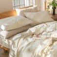 thumbnail image 4 of MooMee Pillowcases 100% Washed Cotton Linen Like Texutured 2-Piece (Almond Milk Grey, King), 4 of 4