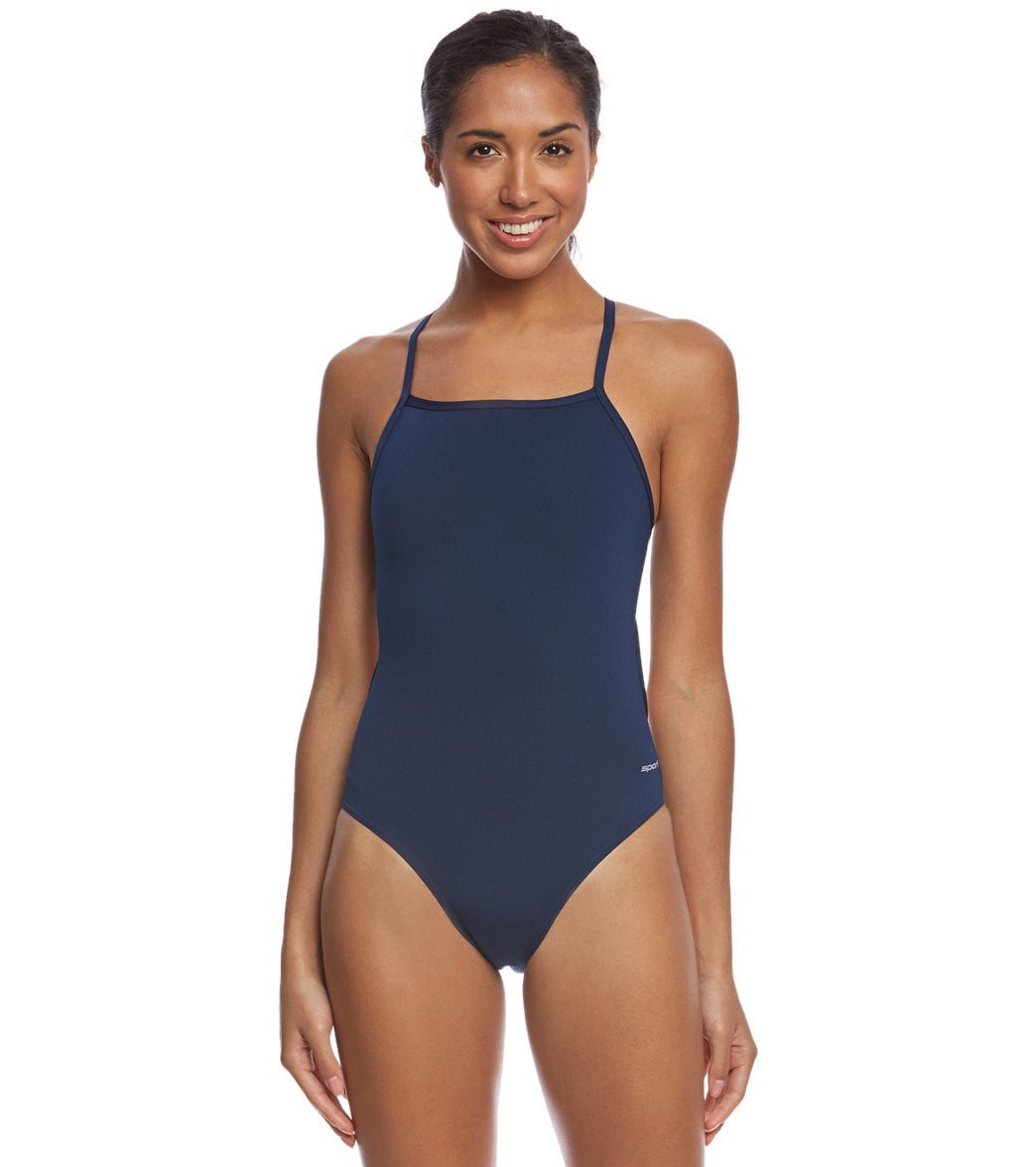 thin strap one piece swimsuit