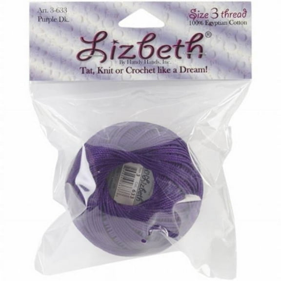Handy Hands Lizbeth Cordonnet Cotton Size 3-Purple Dark