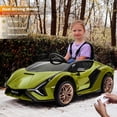 thumbnail image 2 of VOLTZ TOYS Lamborghini SIAN FKP 37 12V Ride on Car with Scissor Doors and Remote Control, Licensed - Green, 2 of 7