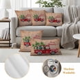 thumbnail image 6 of Merry Christmas Winter Pillow Covers 2 Pack Cow Red Truck Tree Board Pillowcase Waterproof Outdoor Throw Pillow Cover for Patio Garden Square Cushion 24”x24”, 6 of 9