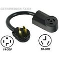 thumbnail image 2 of 14-30P 4-PRONG DRYER PLUG ADAPTER 220 RECEPTACLE 30A-125/250V FX304, 2 of 2