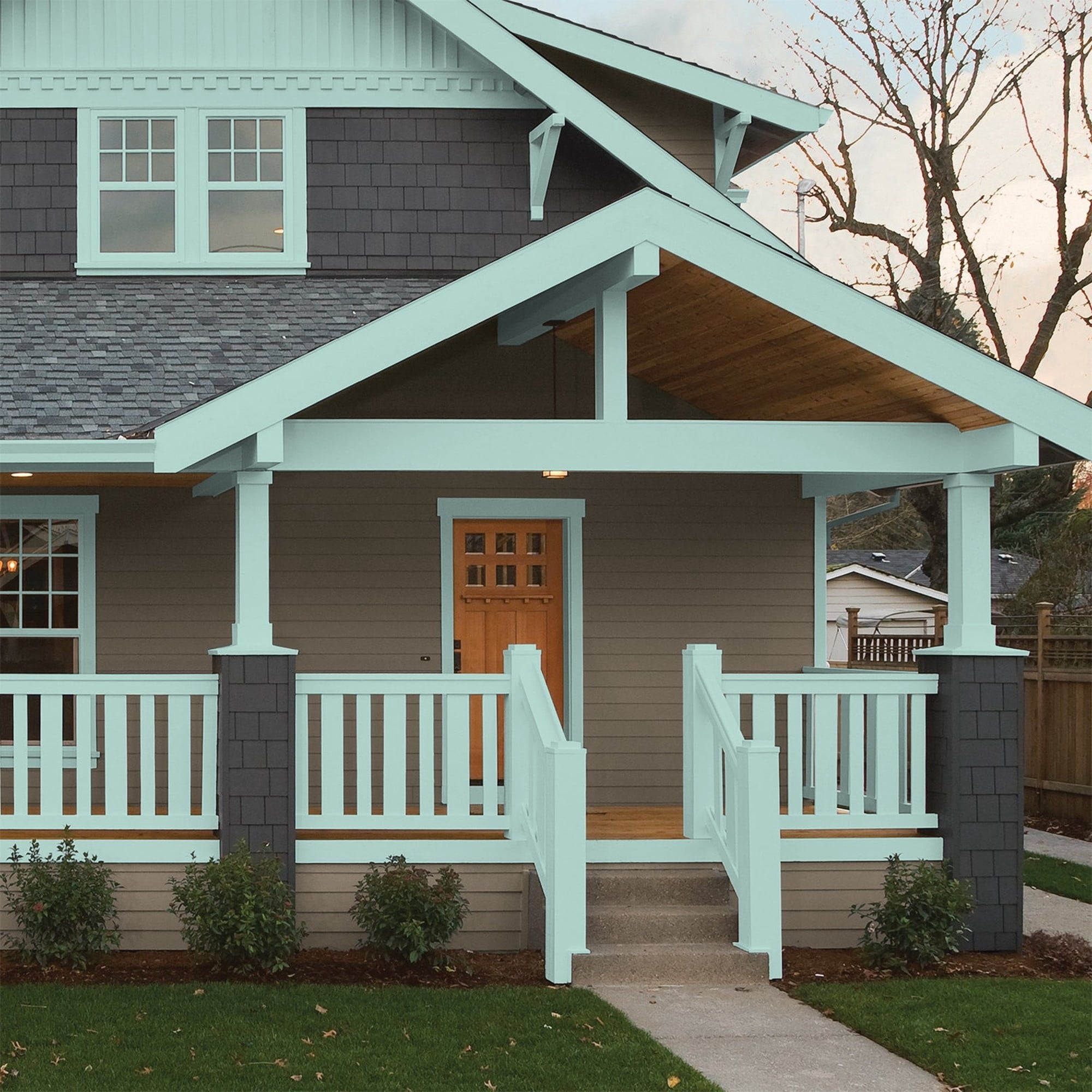 Glidden HEP Cassiopeia / Green Semi-Gloss Exterior Paint with Primer, 1 Quart