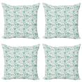 thumbnail image 1 of Botanical Throw Pillow Cushion Case Pack of 4, Abstract Design Foliage Illustration with Floral Elements Dotted Leaves, Modern Accent Double-Sided Print, 4 Sizes, Multicolor, by Ambesonne, 1 of 2