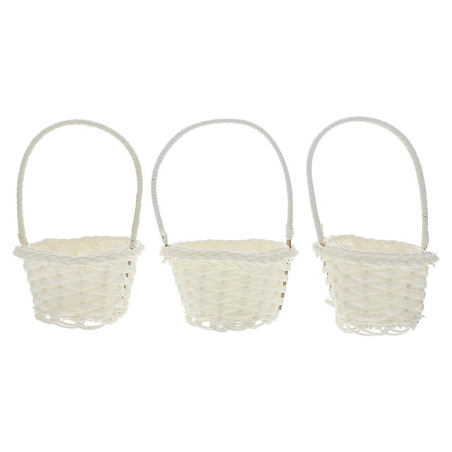 3 PCS Rattan Woven Cestas Tejidos Canastas Dulces Contenedores Cestas de mano