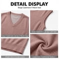 thumbnail image 7 of Meltox Men’s Wool Blend Vest Sweater V Neck Sleeveless Knitted Pullover Relaxed Fit Pink M, 7 of 7