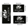thumbnail image 3 of Orangide Kitchen Rug Set 3-PCS, Dark Absorbent Non-Slip Mats with Cutlery Print, Machine Washable, for Kitchen Floor, Living Room Carpet, Cooking Area, 3 of 7