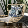 thumbnail image 2 of Bohemian Mandala Vector Indoor/Outdoor Pillow in Blue White Turquoise 18x18, 2 of 5