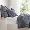 thumbnail image 4 of Pemberly Row 108" Velvet and Solid Cotton Sateen King Quilt in Fog Blue, 4 of 6