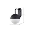 thumbnail image 4 of Nuvo Lighting Atmosphere 10W LED Large Wall Lantern Matte Black with White Opal Glass, 4 of 7