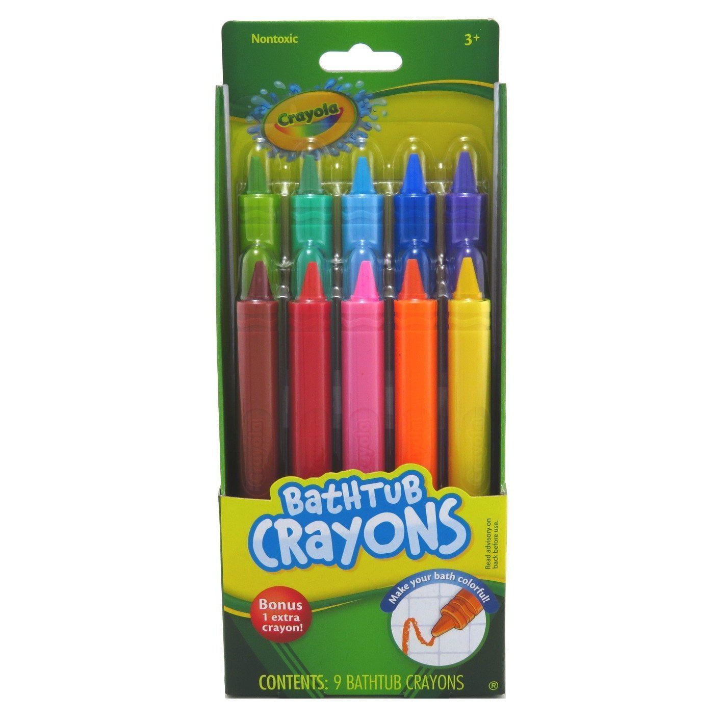 10 Colors Bath Tub Coloring Crayons with Sponge