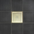 thumbnail image 3 of SereneDrains Kit Square Shower Drain with Base 304 Stainless Steel Traditional Square 6" Matte Gold, 3 of 11