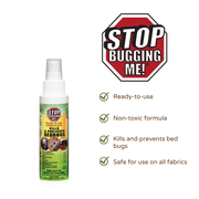 Stop Bugging Me Bed Bug Treatment & Repellent Spray for Bed Bugs – All-Natural, Non-Toxic, Poison Free | Indoor Use | Non-Aerosol Fingertip Travel Spray | 3 oz - 774264