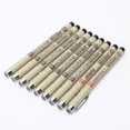 thumbnail image 4 of 7/9/11Pcs Black Sakura Pigma Micron Pen Waterproof Hand-Drawn Design Sketch Needle Pen Fineline Pen Supplies 11 pcs, 4 of 6