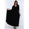 thumbnail image 6 of PLNA5215 - Women's 3/4 Sleeve Floral Print Plus Size Casual Party Maxi Dress, 6 of 41